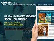 Tablet Screenshot of cinetic.ca